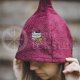 Cotton sauna hat ,,Wine red"